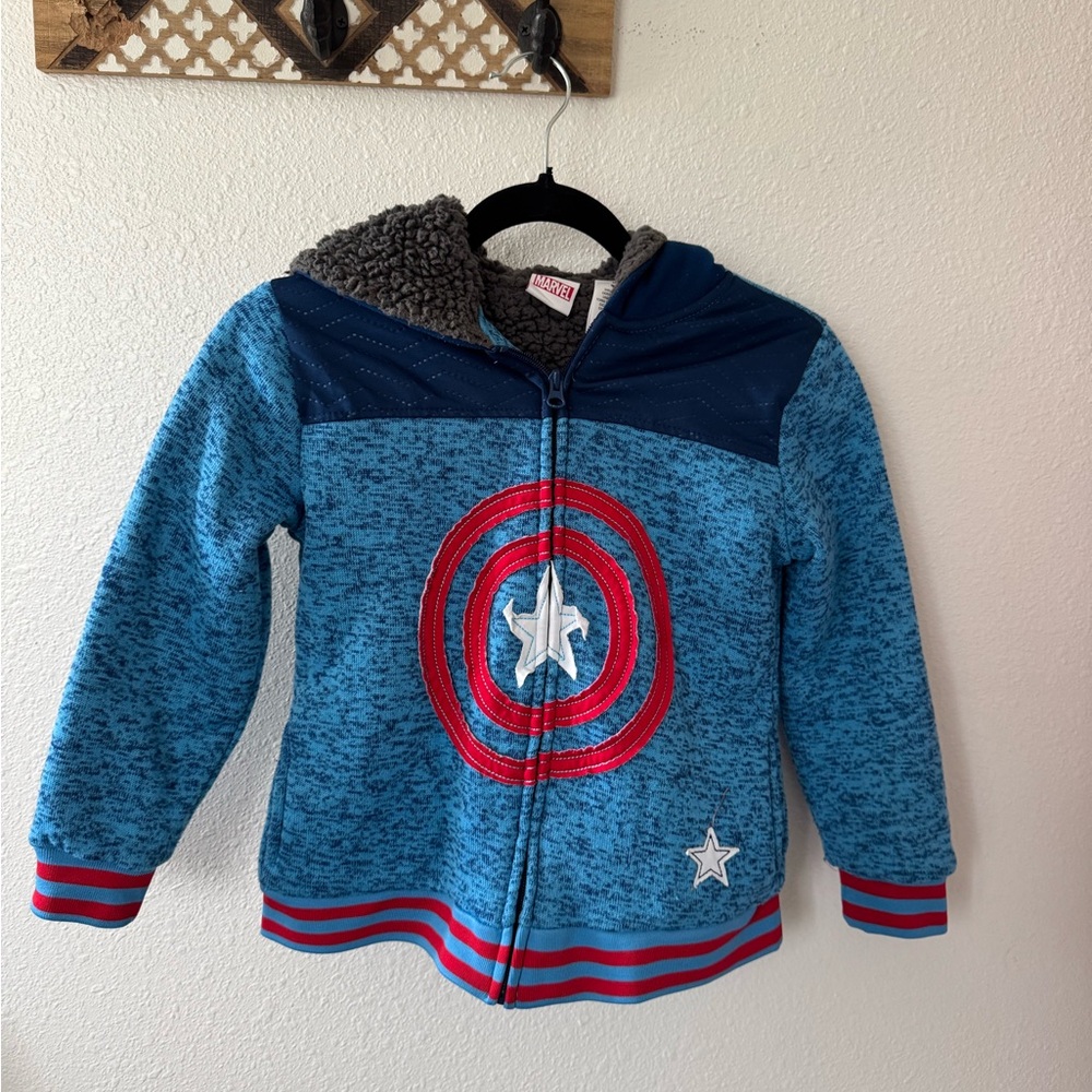 Marvel Blue Captain America Kids Jacket